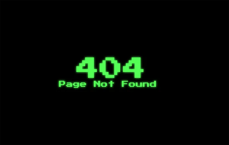 HTML黑色大气绿色发光字404错误页模板截图