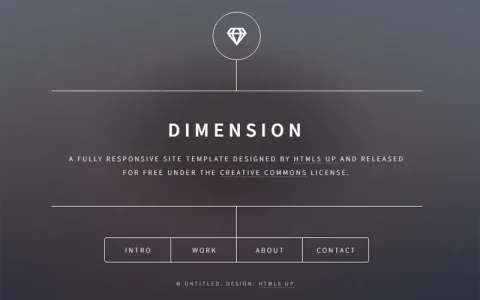 HTML静态英文个人主页代码